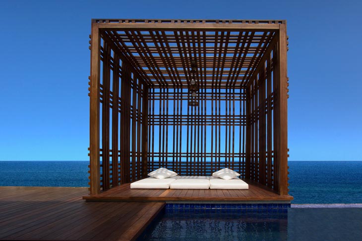 Cabana on private lap pool